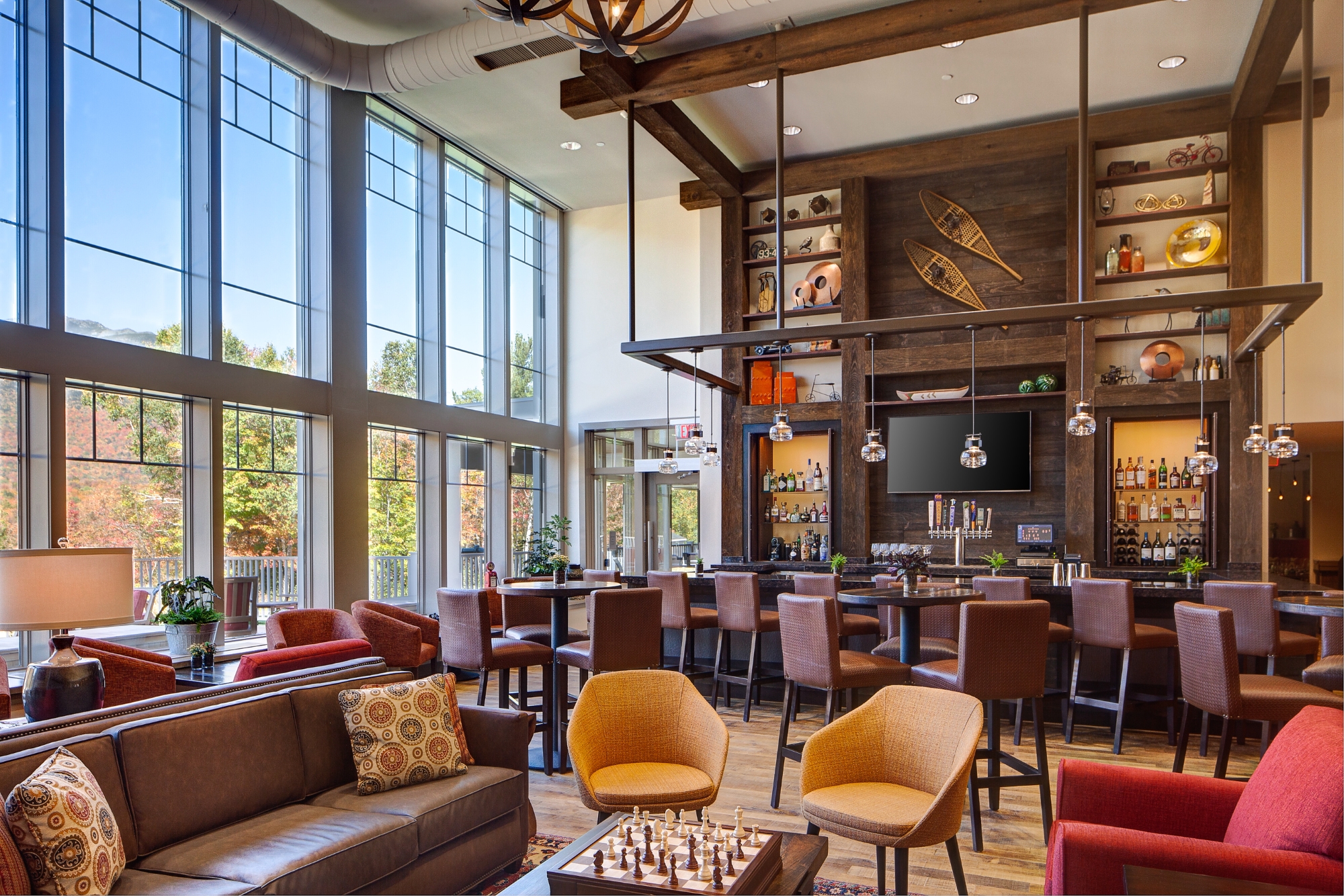 View of Bar and Lounge from Public Space