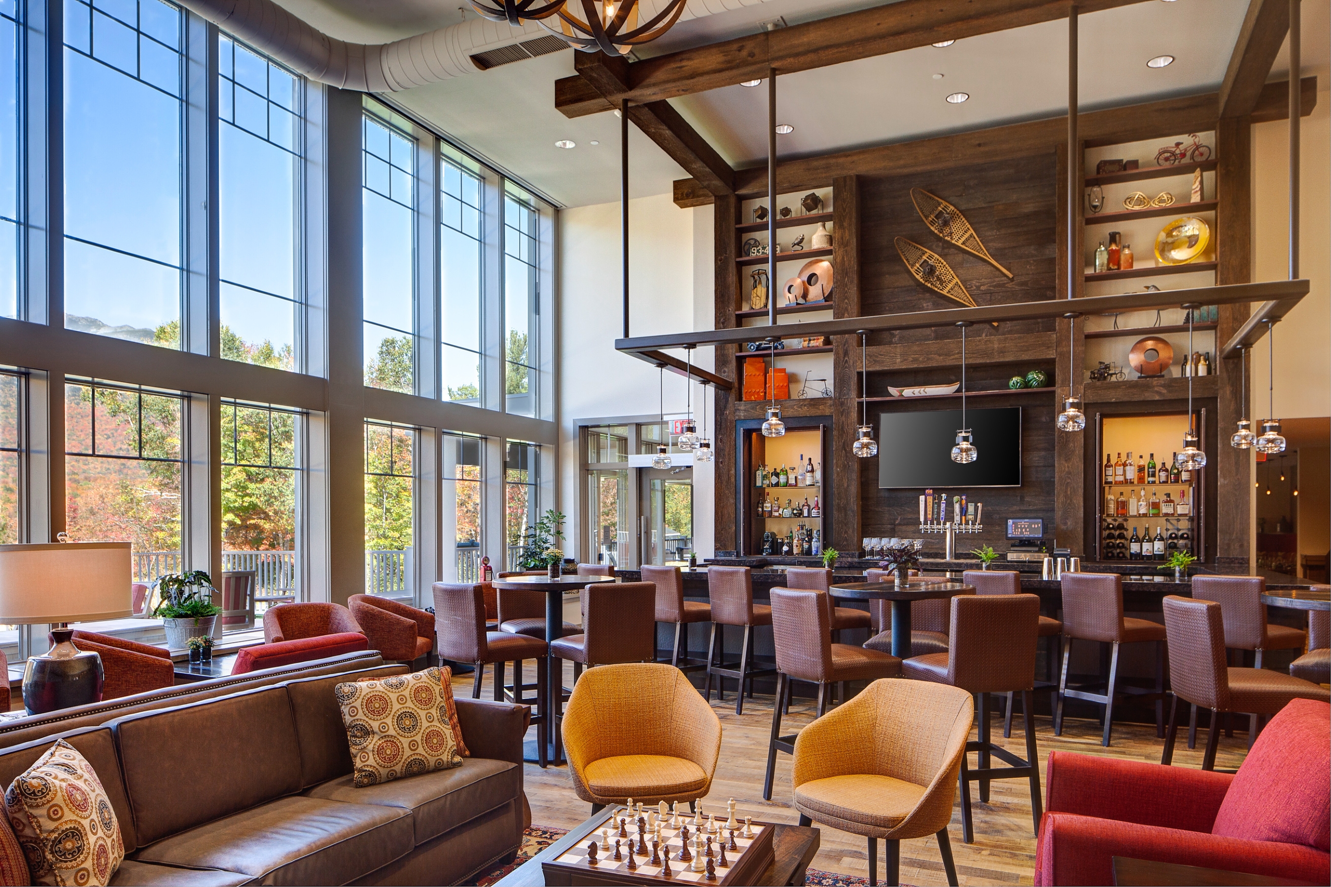 The Glen House Notch Grille bar seating area