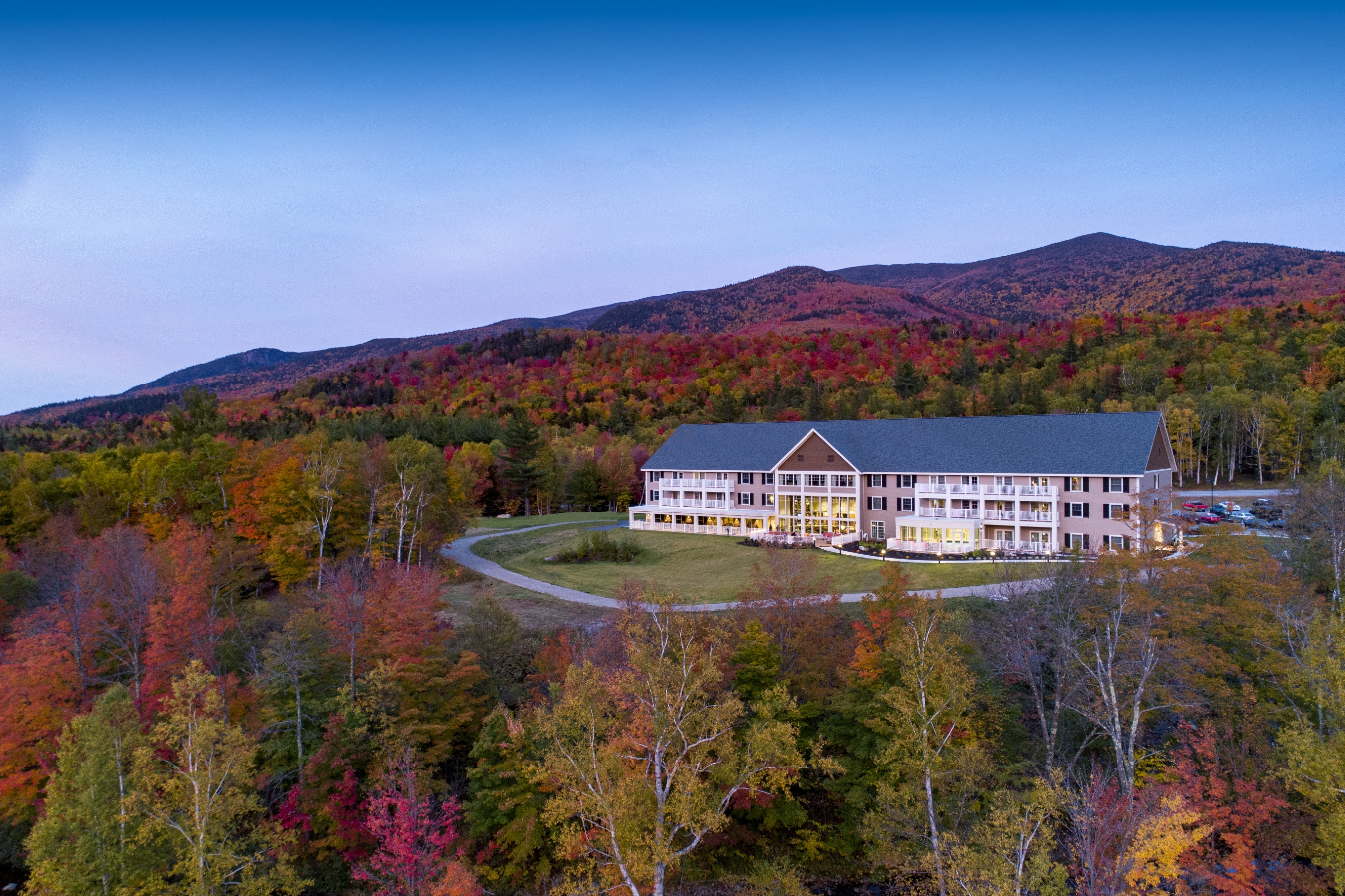 The Glen House In the Fall drone