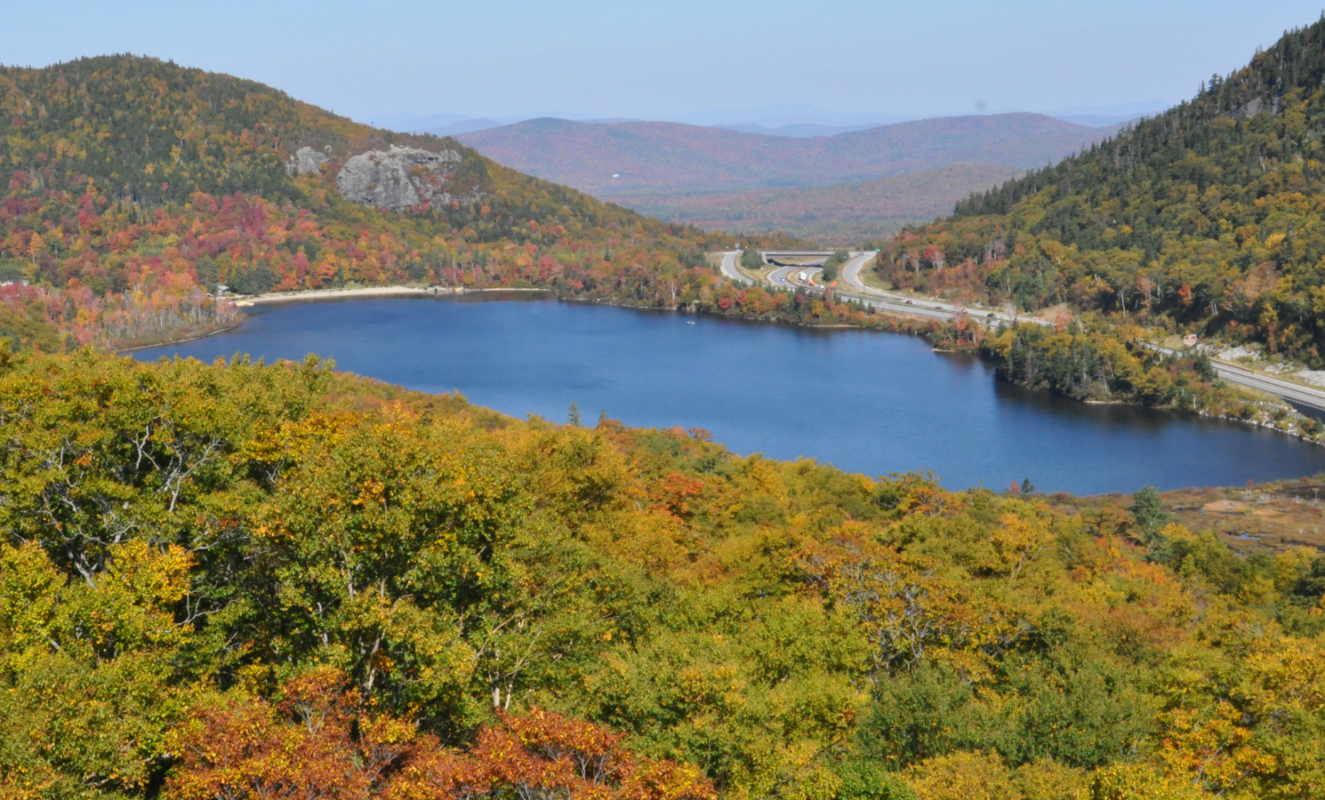 Aerial view of Echo Lake